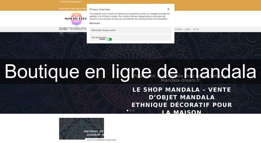 Boutique en ligne de mandala Boutique en ligne de mandala