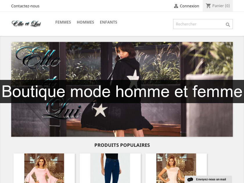 Boutique mode homme et femme