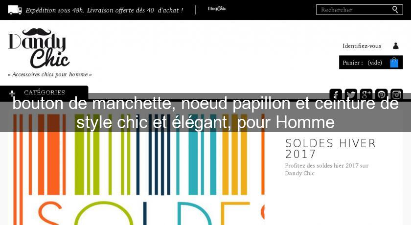 bouton de manchette, noeud papillon et ceinture de style chic et élégant, pour Homme bouton de manchette, noeud papillon et ceinture de style chic et élégant, pour Homme