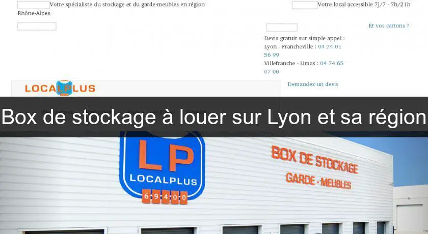 Box de stockage à louer sur Lyon et sa région