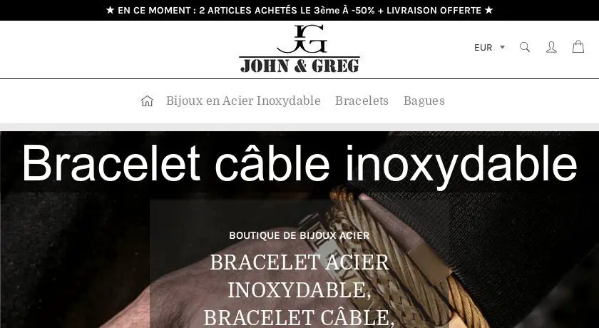 Bracelet câble inoxydable