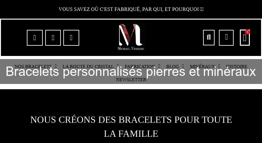 Bracelets personnalisés pierres et minéraux Bracelets personnalisés pierres et minéraux