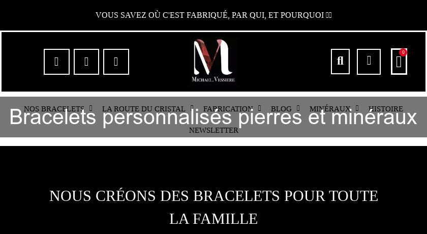 Bracelets personnalisés pierres et minéraux