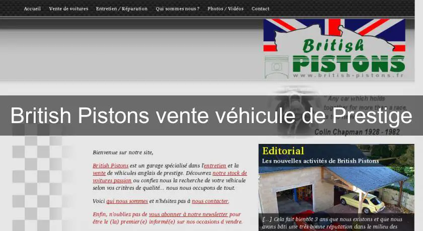 British Pistons vente véhicule de Prestige