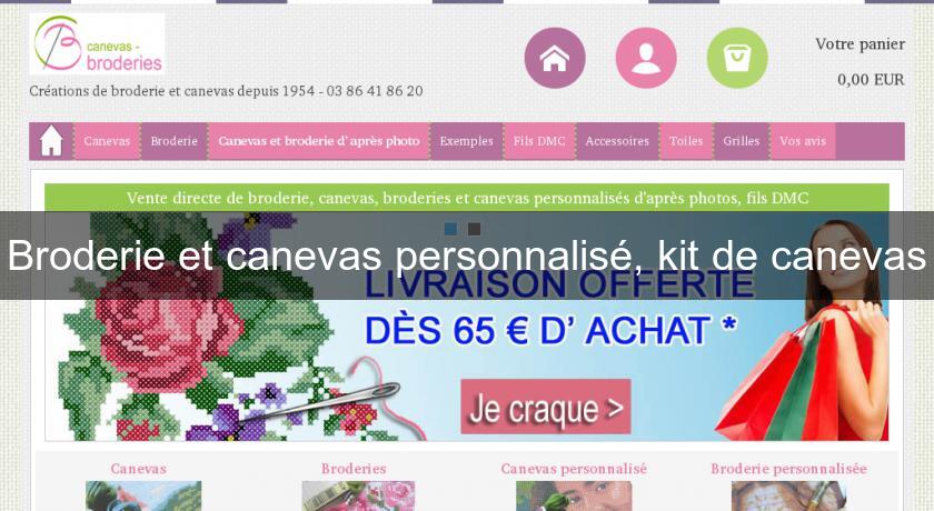 Broderie et canevas personnalisé, kit de canevas