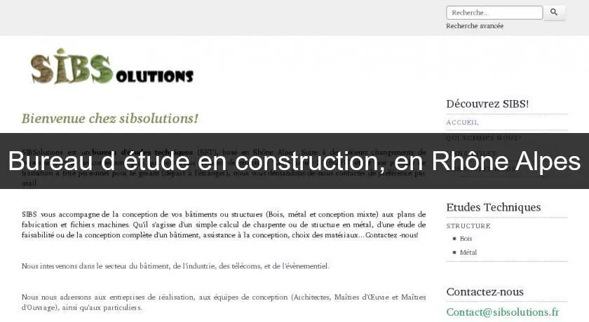 Bureau d'étude en construction, en Rhône Alpes
