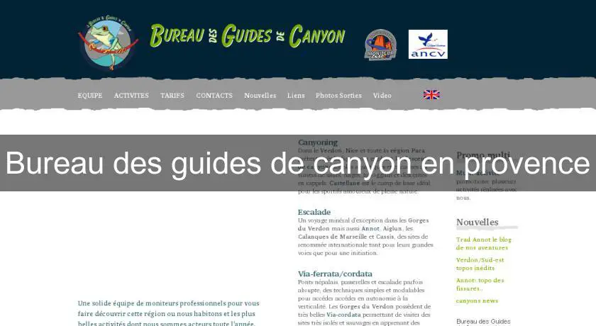 Bureau des guides de canyon en provence