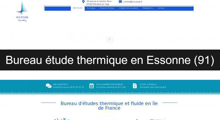 Bureau étude thermique en Essonne (91)