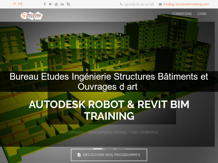 Bureau Etudes Ingénierie Structures Bâtiments et Ouvrages d'art Bureau Etudes Ingénierie Structures Bâtiments et Ouvrages d'art