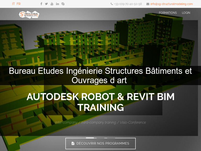 Bureau Etudes Ingénierie Structures Bâtiments et Ouvrages d'art 