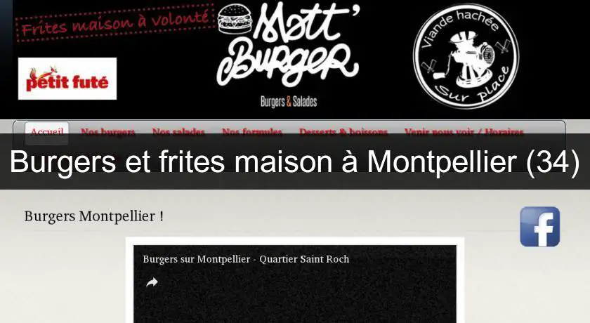 Burgers et frites maison à Montpellier (34)
