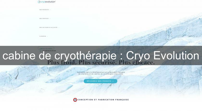 cabine de cryothérapie : Cryo Evolution cabine de cryothérapie : Cryo Evolution