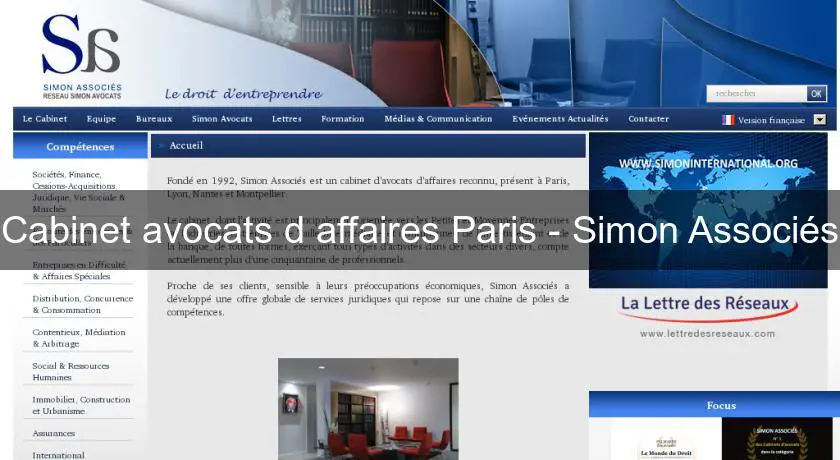 Cabinet avocats d'affaires Paris - Simon Associés