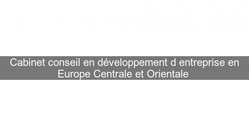 Cabinet conseil en développement d'entreprise en Europe Centrale et Orientale 