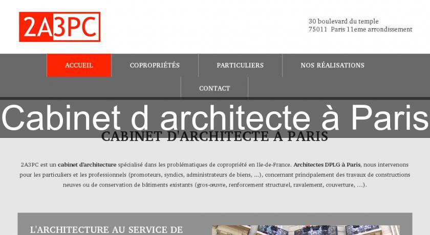 Cabinet d'architecte à Paris Cabinet d'architecte à Paris
