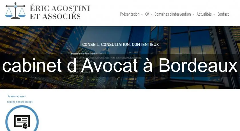 cabinet d'Avocat à Bordeaux