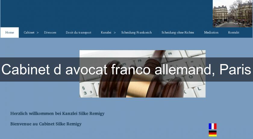 Cabinet d'avocat franco allemand, Paris