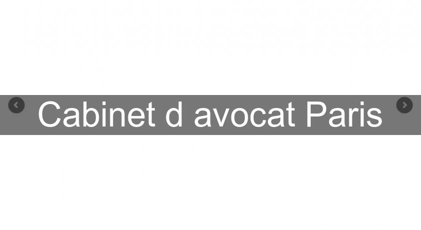 Cabinet d'avocat Paris