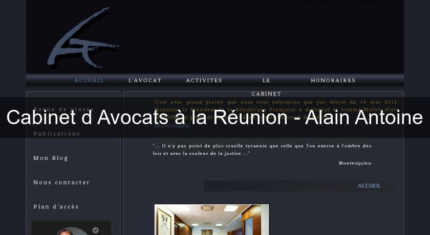 Cabinet d'Avocats à la Réunion - Alain Antoine