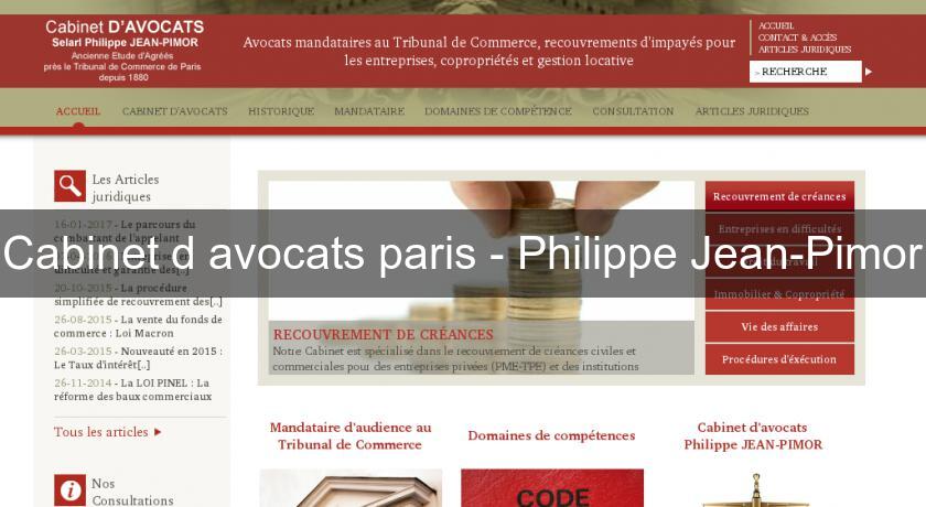 Cabinet d'avocats paris - Philippe Jean-Pimor Cabinet d'avocats paris - Philippe Jean-Pimor