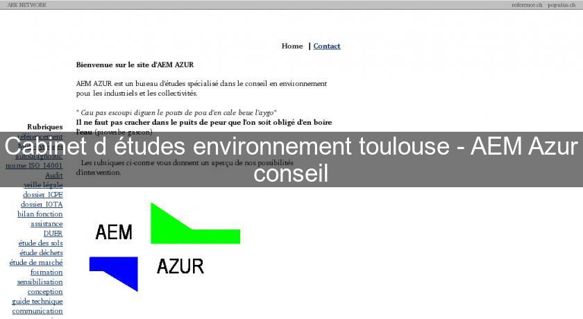 Cabinet d'études environnement toulouse - AEM Azur conseil