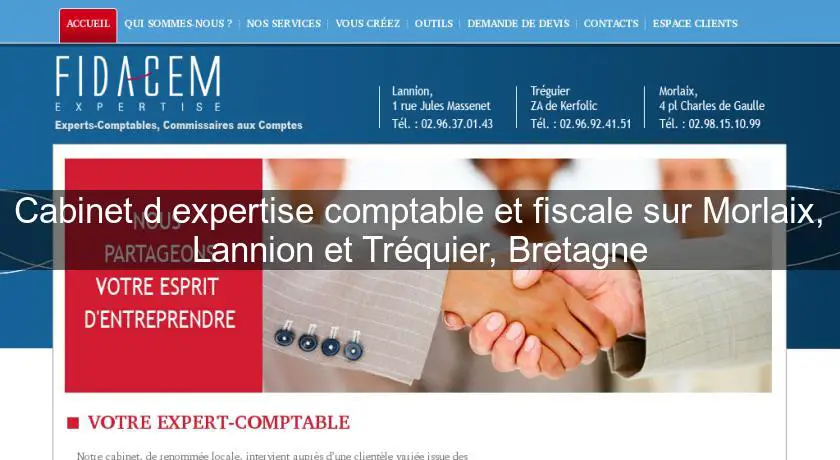Cabinet d'expertise comptable et fiscale sur Morlaix, Lannion et Tréquier, Bretagne