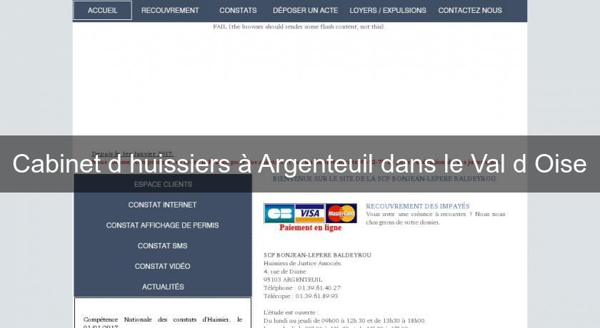 Cabinet d'huissiers à Argenteuil dans le Val d'Oise Cabinet d'huissiers à Argenteuil dans le Val d'Oise