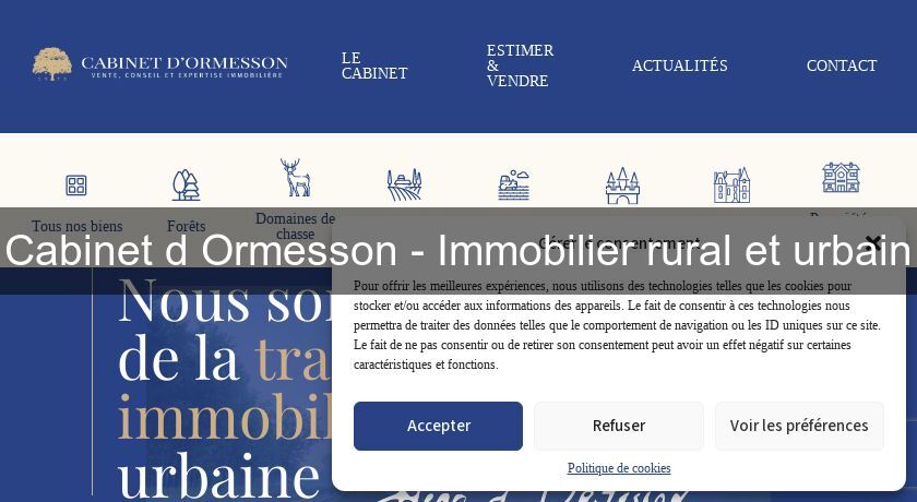 Cabinet d'Ormesson - Immobilier rural et urbain Cabinet d'Ormesson - Immobilier rural et urbain