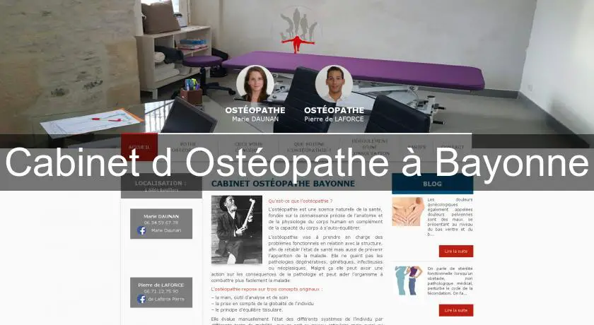 Cabinet d'Ostéopathe à Bayonne