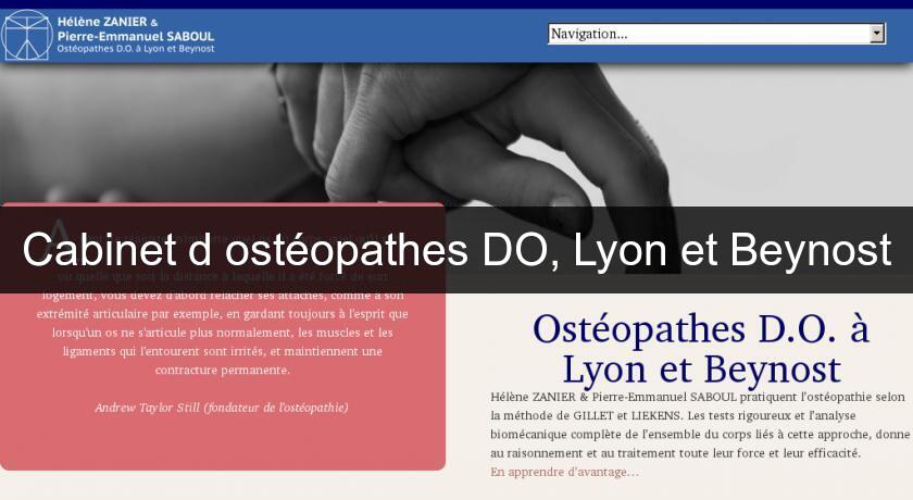 Cabinet d'ostéopathes DO, Lyon et Beynost