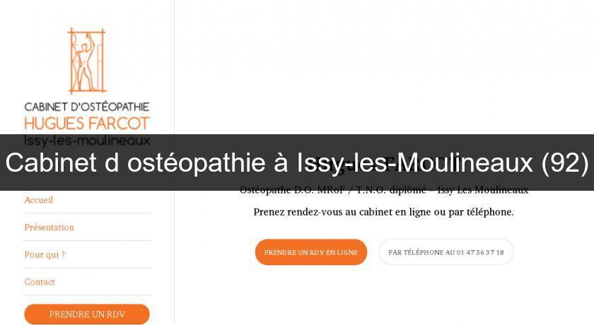 Cabinet d'ostéopathie à Issy-les-Moulineaux (92)