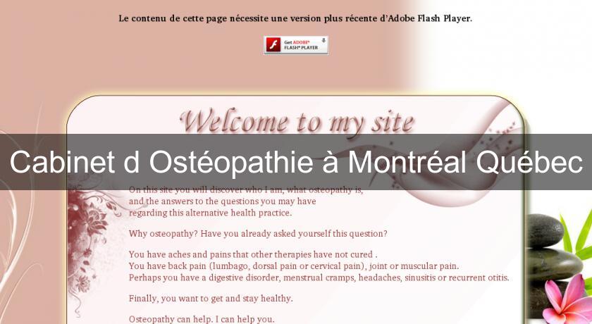 Cabinet d'Ostéopathie à Montréal Québec