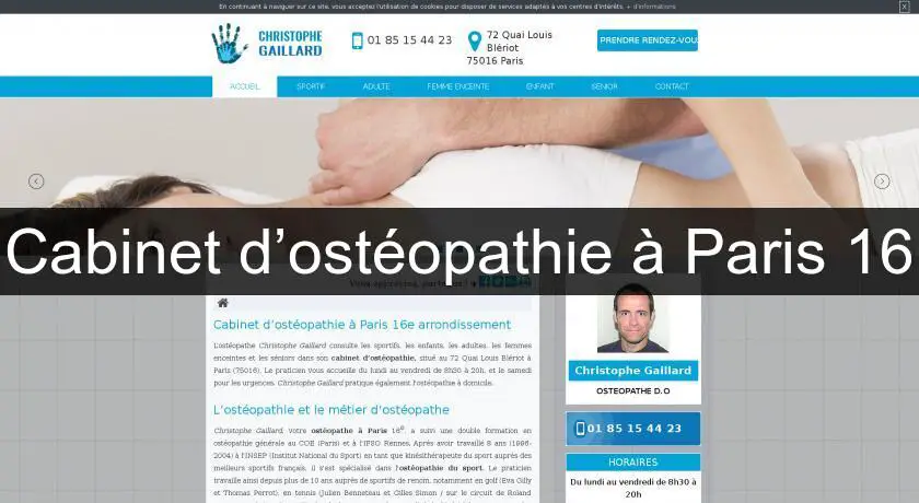Cabinet d’ostéopathie à Paris 16