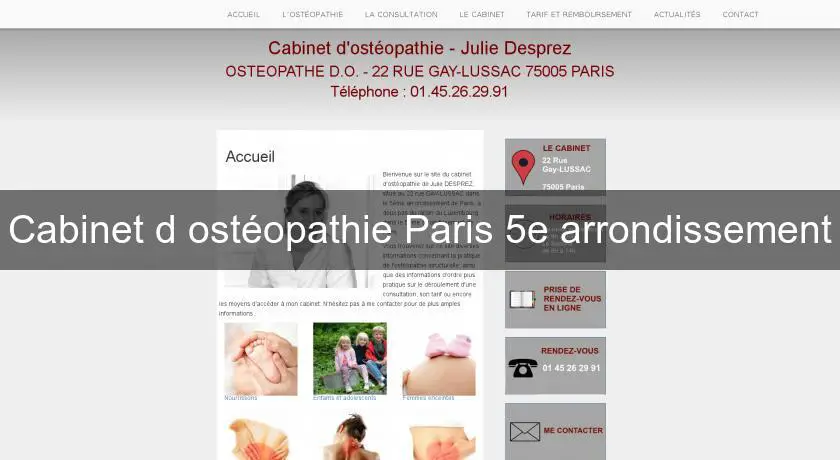 Cabinet d'ostéopathie Paris 5e arrondissement
