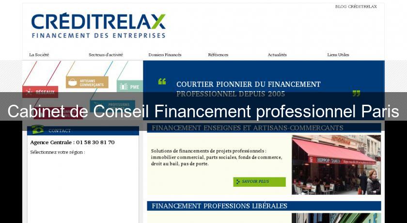 Cabinet de Conseil Financement professionnel Paris