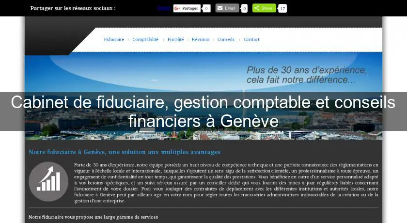 Cabinet de fiduciaire, gestion comptable et conseils financiers à Genève