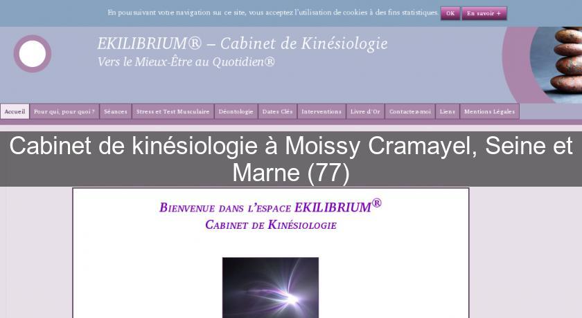 Cabinet de kinésiologie à Moissy Cramayel, Seine et Marne (77)