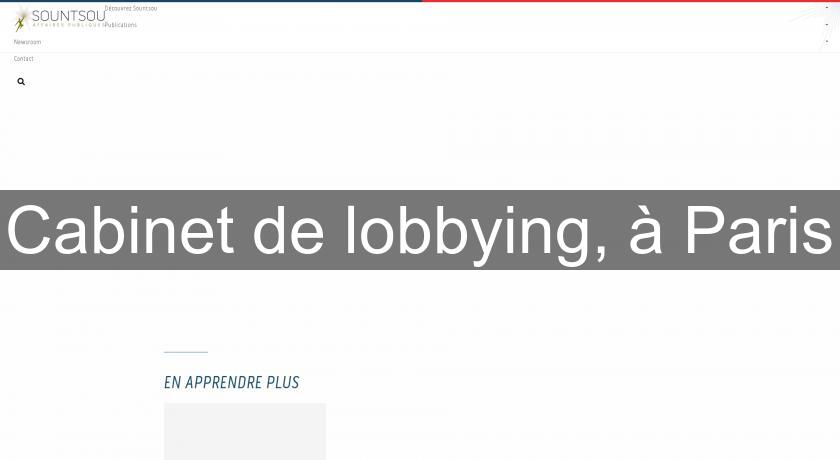 Cabinet de lobbying, à Paris
