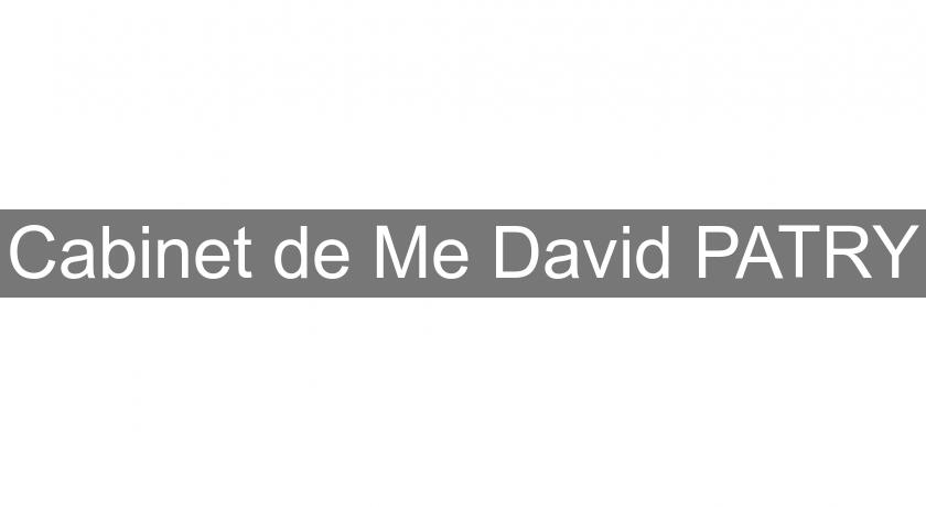 Cabinet de Me David PATRY