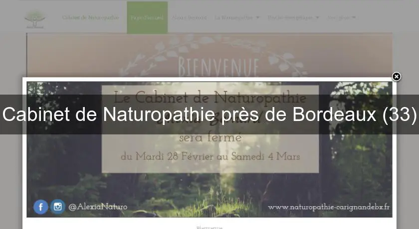 Cabinet de Naturopathie près de Bordeaux (33)