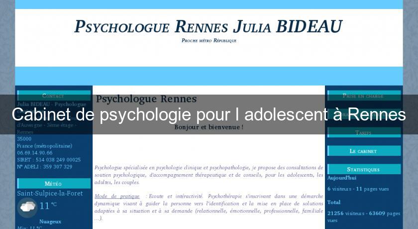 Cabinet de psychologie pour l'adolescent à Rennes Cabinet de psychologie pour l'adolescent à Rennes