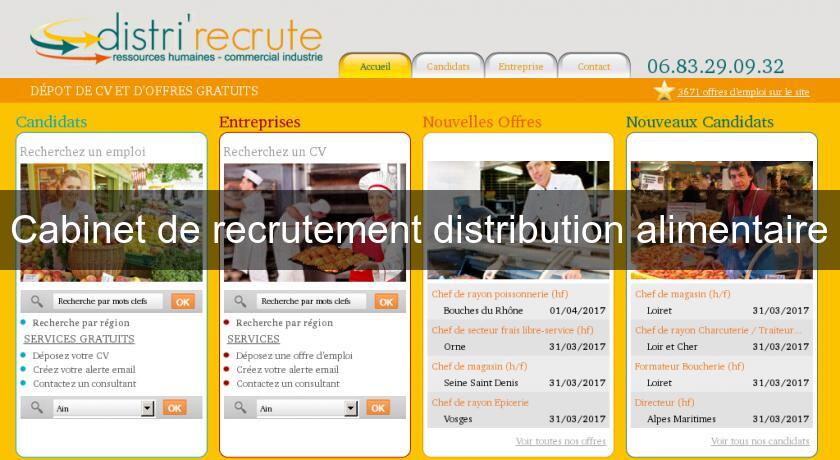 Cabinet de recrutement distribution alimentaire Cabinet de recrutement distribution alimentaire