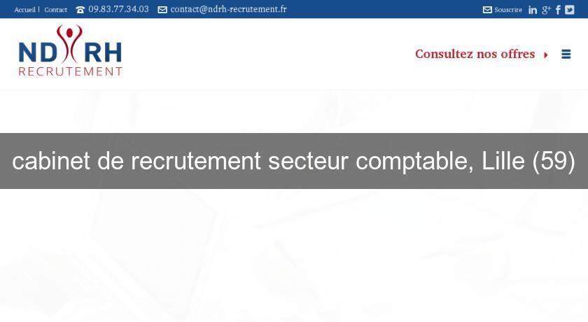 cabinet de recrutement secteur comptable, Lille (59)