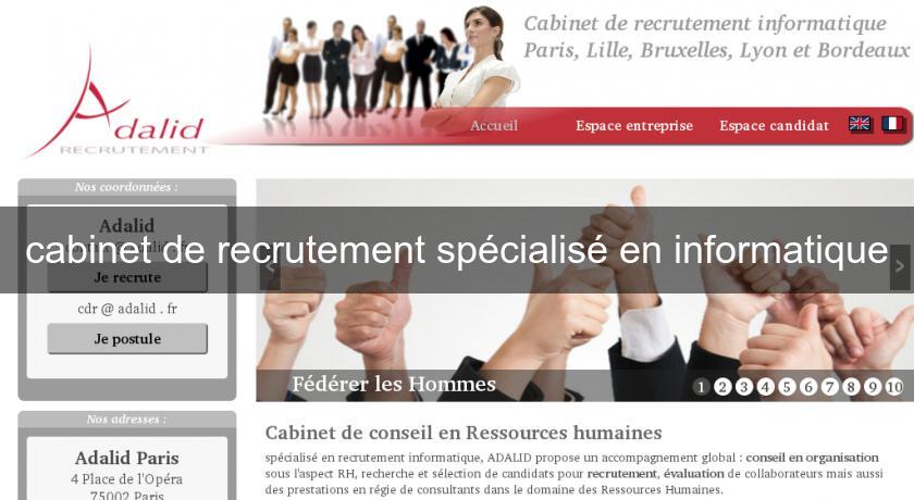 cabinet de recrutement spécialisé en informatique