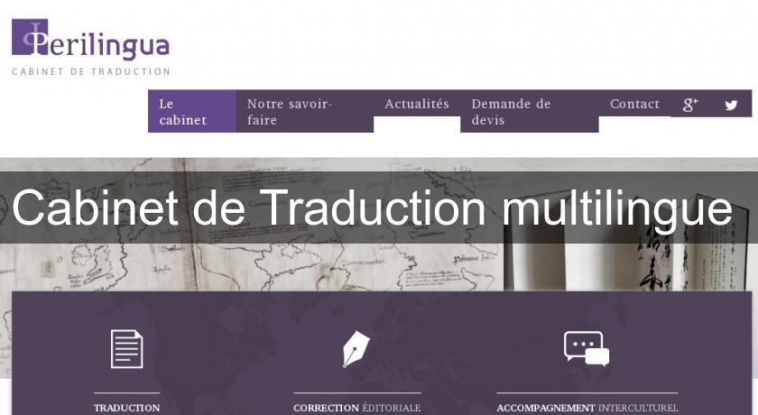 Cabinet de Traduction multilingue Cabinet de Traduction multilingue