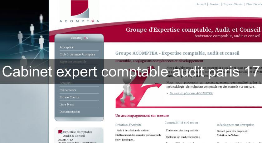 Cabinet expert comptable audit paris 17