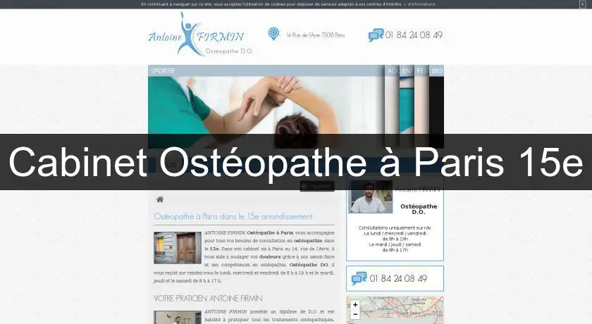 Cabinet Ostéopathe à Paris 15e
