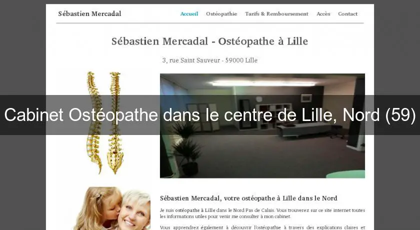 Cabinet Ostéopathe dans le centre de Lille, Nord (59)