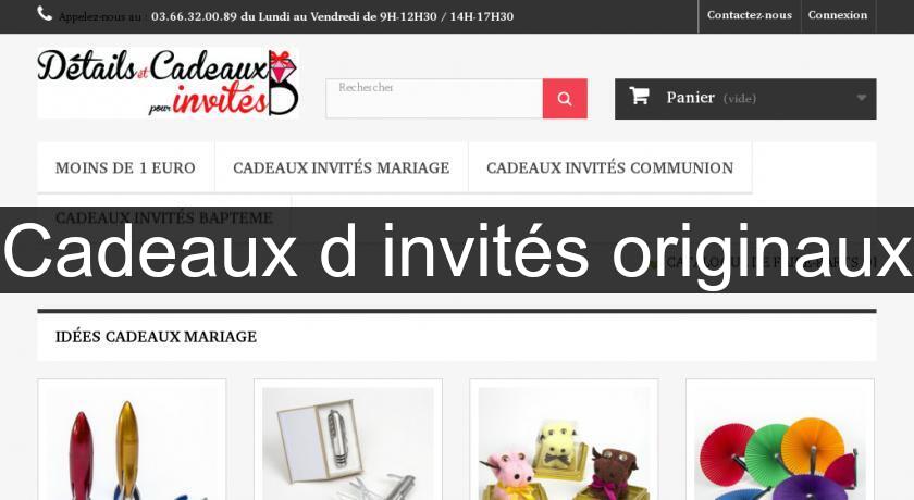 Cadeaux d'invités originaux Cadeaux d'invités originaux