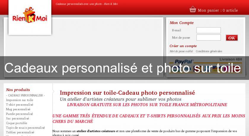 Cadeaux personnalisé et photo sur toile 